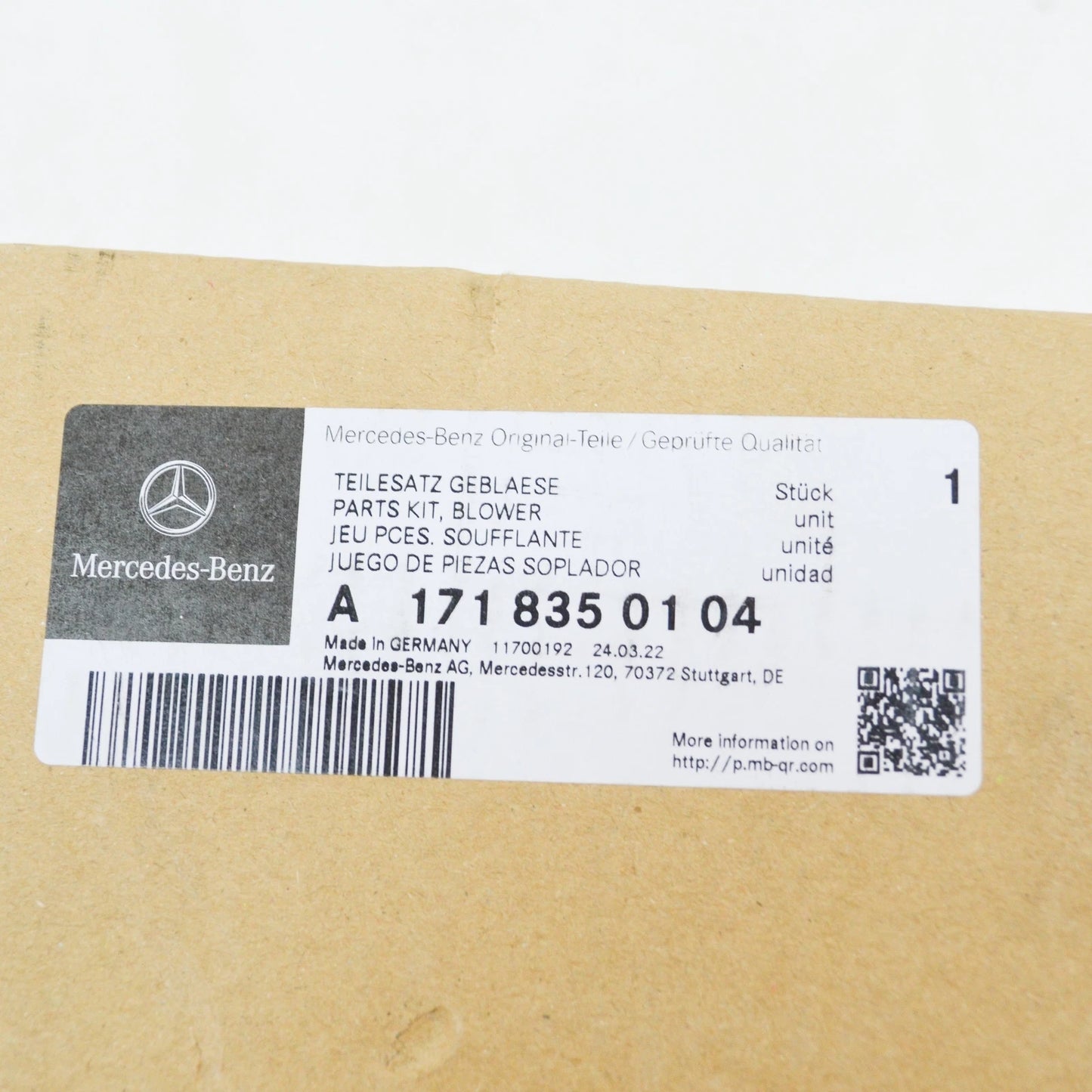 NEW MERCEDES BENZ SLK R171 INTERIOR HEATER BLOWER MOTOR A1718350104 RHD