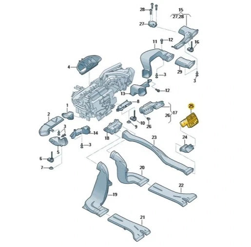 NEW AUDI A4 B9 CENTER CONSOLE REAR AIR VENT 8W0819203B6PS 8W0819203B 6PS