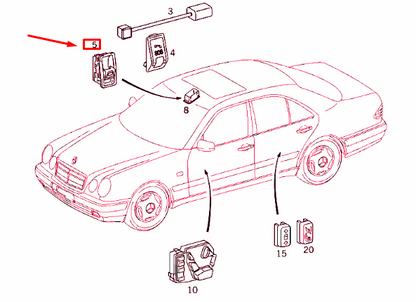 NEW MERCEDES-BENZ E W210 ELECTRIC SLIDING ROOF SWITCH A2108203410 ORIGINAL