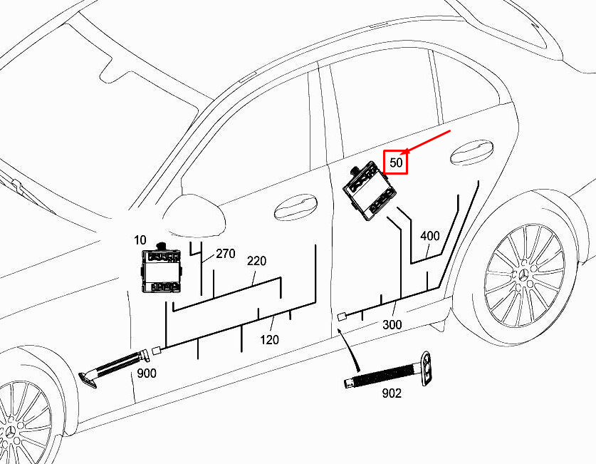 new mercedes-benz glc x253 rear left door control unit a2229001814 original