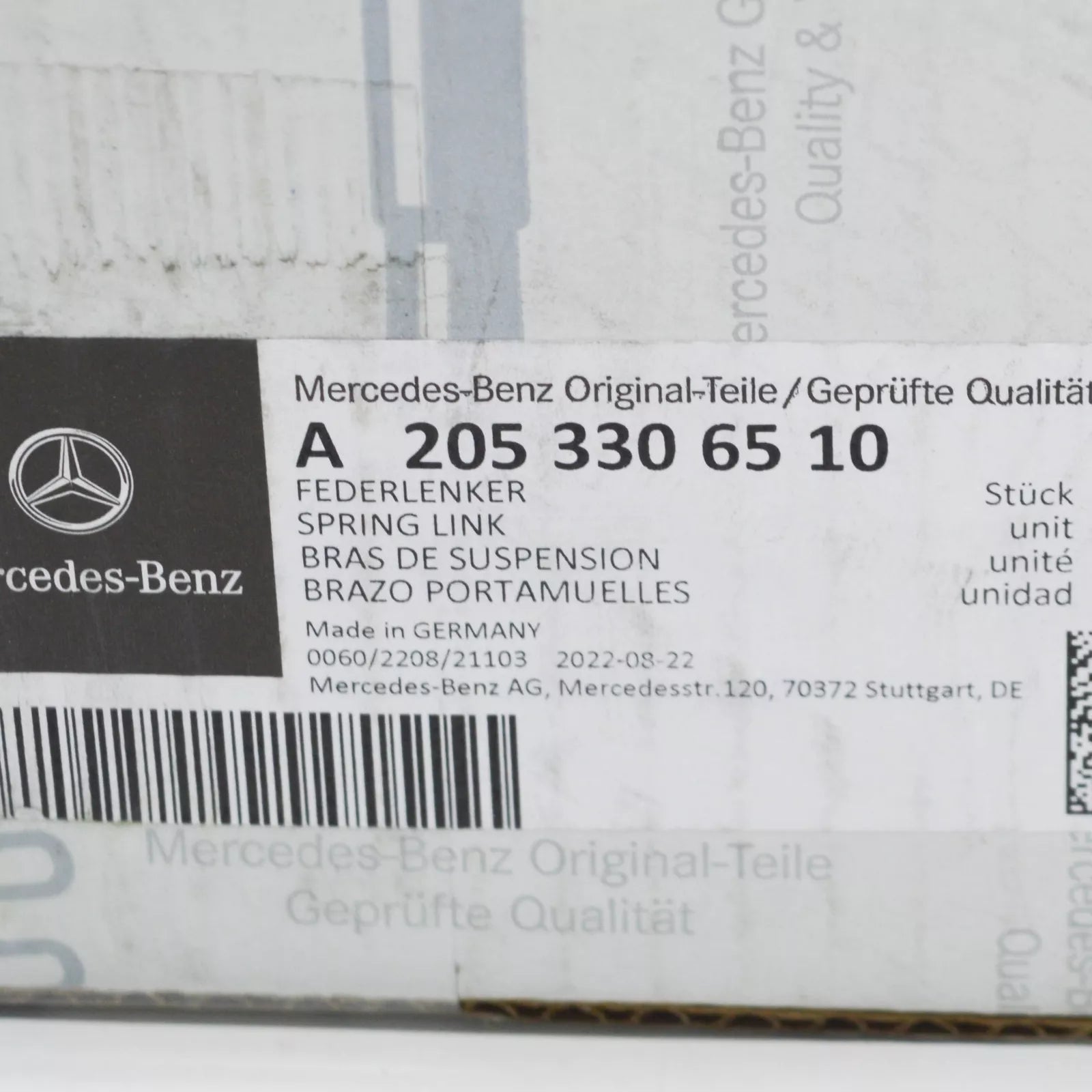 NEW MERCEDES-BENZ C W205 FRONT AXLE LEFT CONTROL ARM A2053306510 ORIGINAL