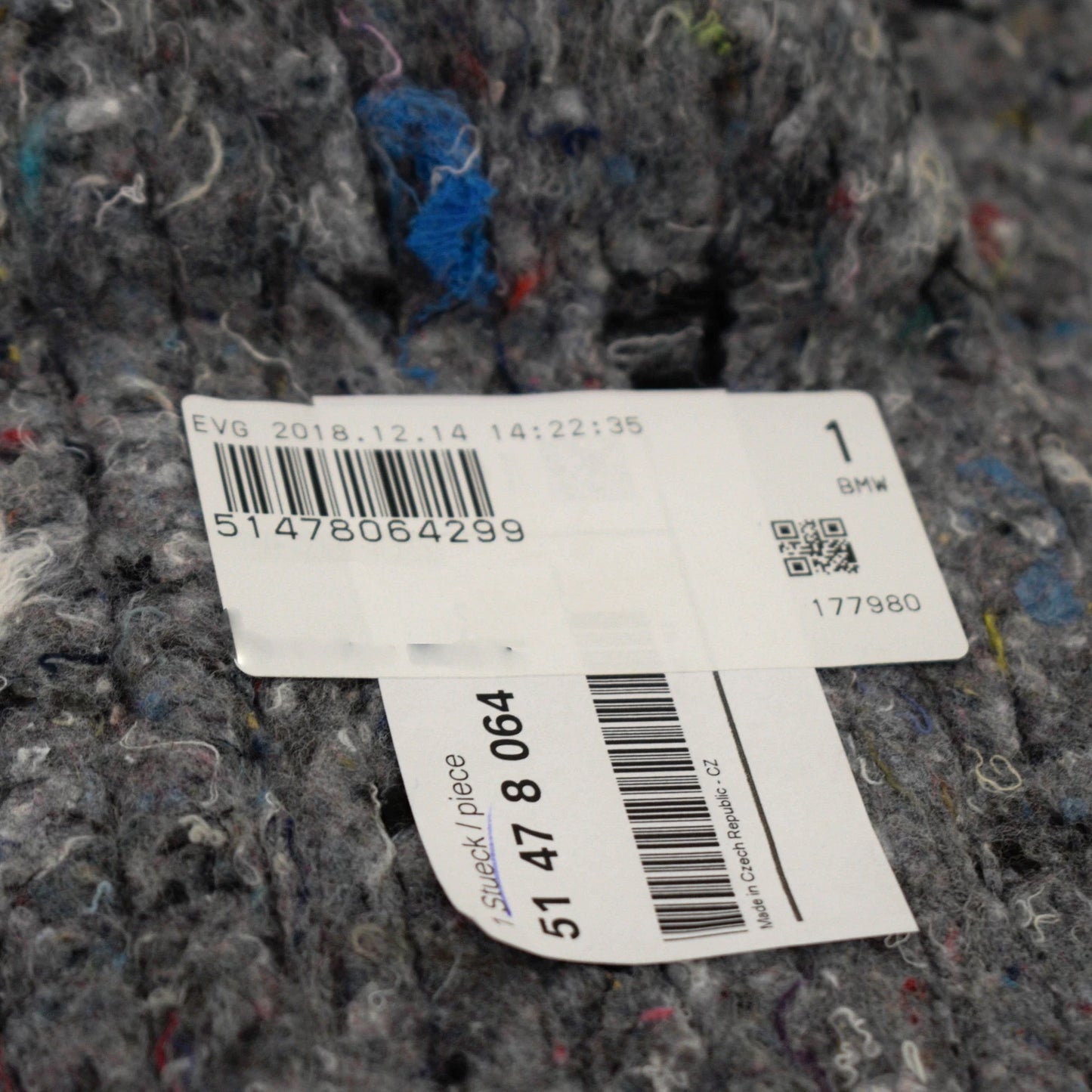 NEW BMW 3 F80 M LEFT TRUNK SOUND INSULATION 51478064299 ORIGINAL