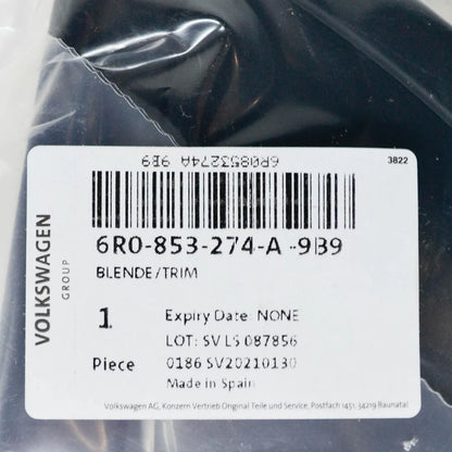 NEW VW POLO MK5 6R FRONT RIGHT DOOR MIRROR TRIANGLE COVER 6R0853274A9B9 ORIGINAL