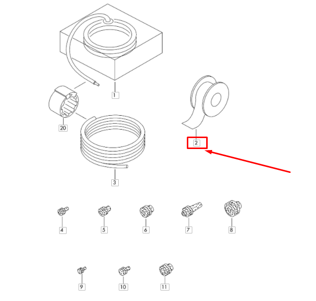 NEW VOLKSWAGEN ARTEON ENGINE BAY WEBBING ADHESIVE TAPE N10592002 ORIGINAL