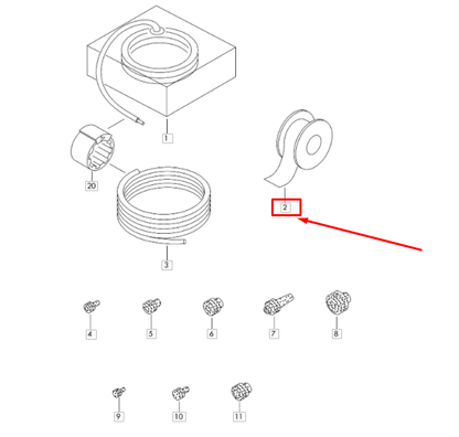 NEW VOLKSWAGEN ARTEON ENGINE BAY WEBBING ADHESIVE TAPE N10592002 ORIGINAL