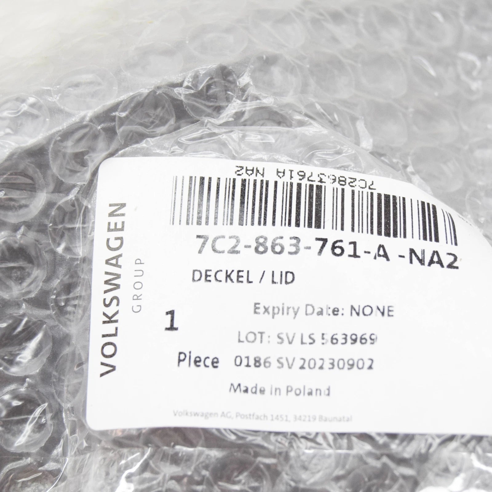 NEW VW CRAFTER SZ FLOOR STORAGE COMPARTMENT LID RHD 7C2863761ANA2 ORIGINAL