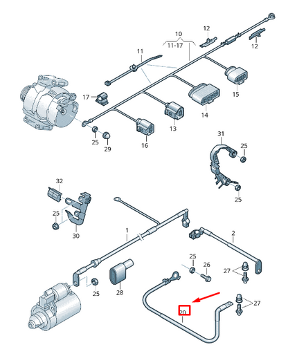 NEW VW SHARAN 7N MANUAL GEARBOX EARTH LINE 5N0971250Q ORIGINAL