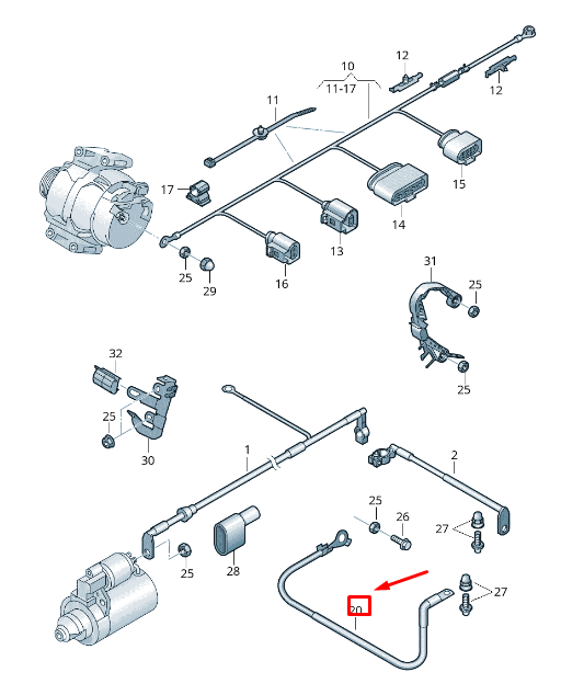 NEW VW SHARAN 7N MANUAL GEARBOX EARTH LINE 5N0971250Q ORIGINAL