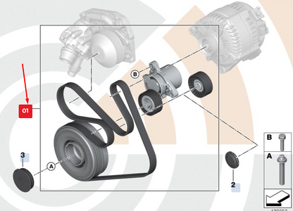 new bmw x3 f25 engine belt drive repair kit 11282449749 2449749 original