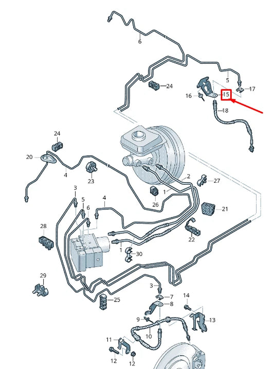 NEW VW TOUAREG CR REAR RIGHT BRAKE HOSE RETAINER 4M0611846J
