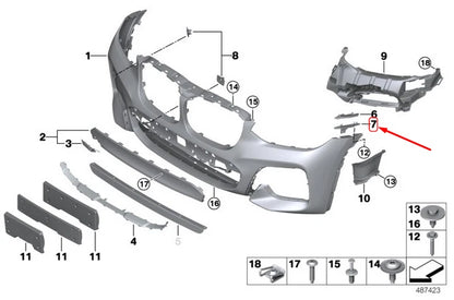 NEW BMW X3 G01 FRONT BUMPER M RIGHT INSERT 51117399984 ORIGINAL