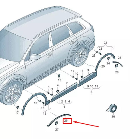NEW AUDI Q7 4M FRONT RIGHT WHEEL COVER 4M0854970