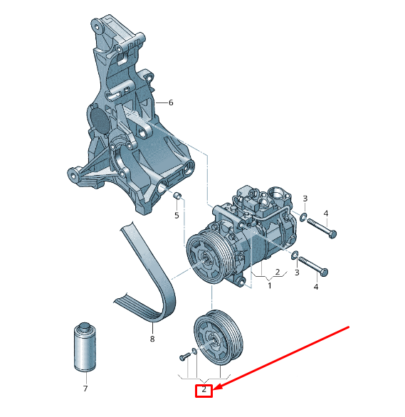 new audi a6 avant c7 ac compressor clutch belt pulley 8k0260810h original