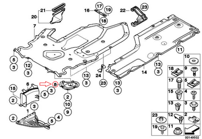 new bmw 5 e60 underfloor coating cover 51757061886 7061886 original