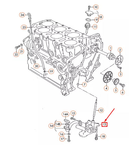 NEW AUDI A3 8P ENGINE OIL PUMP 022115105E ORIGINAL