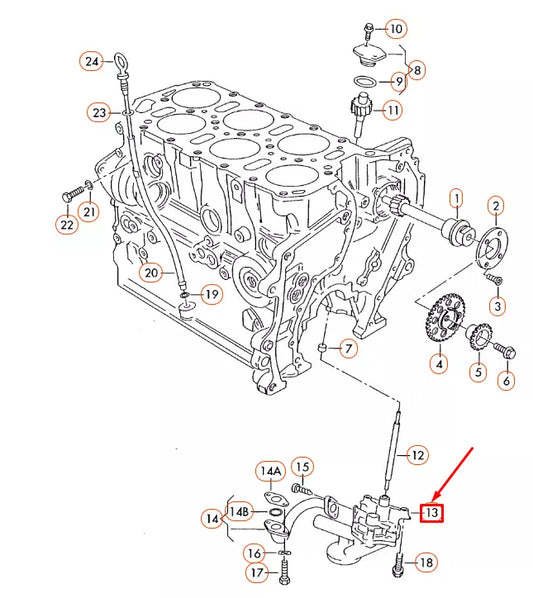 NEW AUDI A3 8P ENGINE OIL PUMP 022115105E ORIGINAL