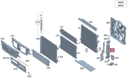 NEW MERCEDES-BENZ C W206 RIGHT RADIATOR HOLDER A0995043200 ORIGINAL