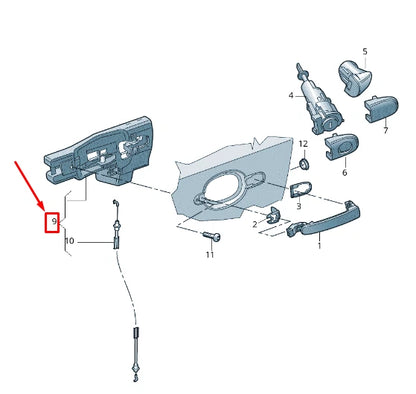 NEW AUDI TT 8J FRONT RIGHT DOOR HANDLE MOUNTING BAR RHD 8J2837886A ORIGINAL