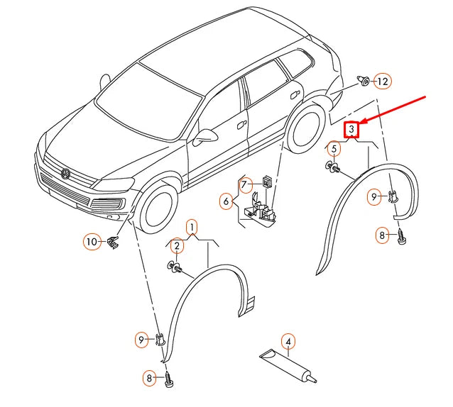 NEW VOLKSWAGEN TOUAREG 7P R LINE REAR RIGHT WHEEL COVER 7P6854820A9B9 ORIGINAL