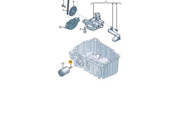 NEW AUDI Q2 GA OIL FILTER BASED STUD 03C115721A