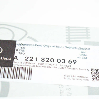 NEW MERCEDES-BENZ S W221 AIR SUSPENSION COMPRESSOR FILTER A2213200369 ORIGINAL