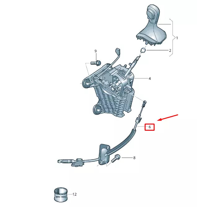 NEW VW TRANSPORTER VI T6 GEAR SHIFTING MECHANISM CABLE LHD 7E1713266