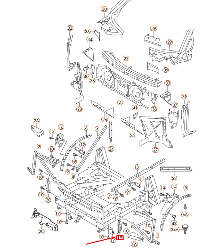 NEW AUDI R8 42 COOLANT RADIATOR LEFT SUPPORT 420806591A ORIGINAL