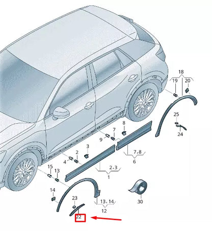 NEW AUDI Q2 GA FRONT RIGHT WHEEL COVER 81A854970 ORIGINAL