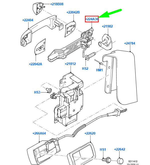 new ford transit connect mk1 front right handle reinforcement 5093631 original