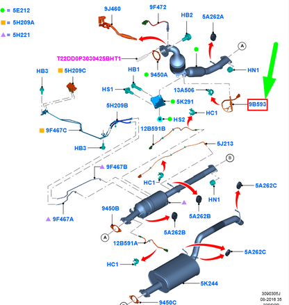 new ford ranger mk3 fuel vapour valve assy ab39-9t540-af 2009096 original