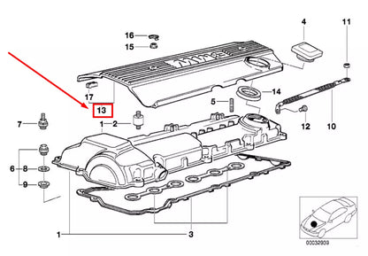 NEW BMW 5 E39 ENGINE COVER 1748633 11121748633 ORIGINAL