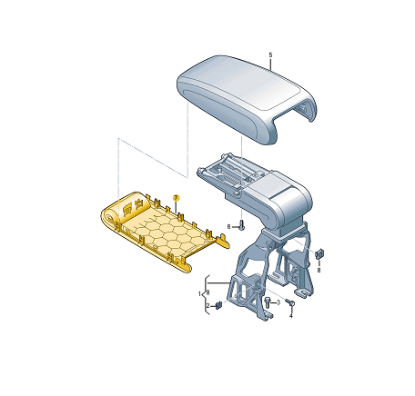 NEW AUDI Q3 F3 ARMREST LOWER PART 83A8642494PK ORIGINAL
