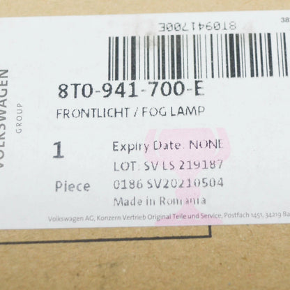 NEW AUDI A1 8X FRONT RIGHT HALOGEN FOG LIGHT 8T0941700E