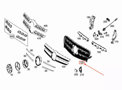 NEW MERCEDES-BENZ GLA X156 FRONT RADIATOR GRILLE CARRIER A1568806400 ORIGINAL