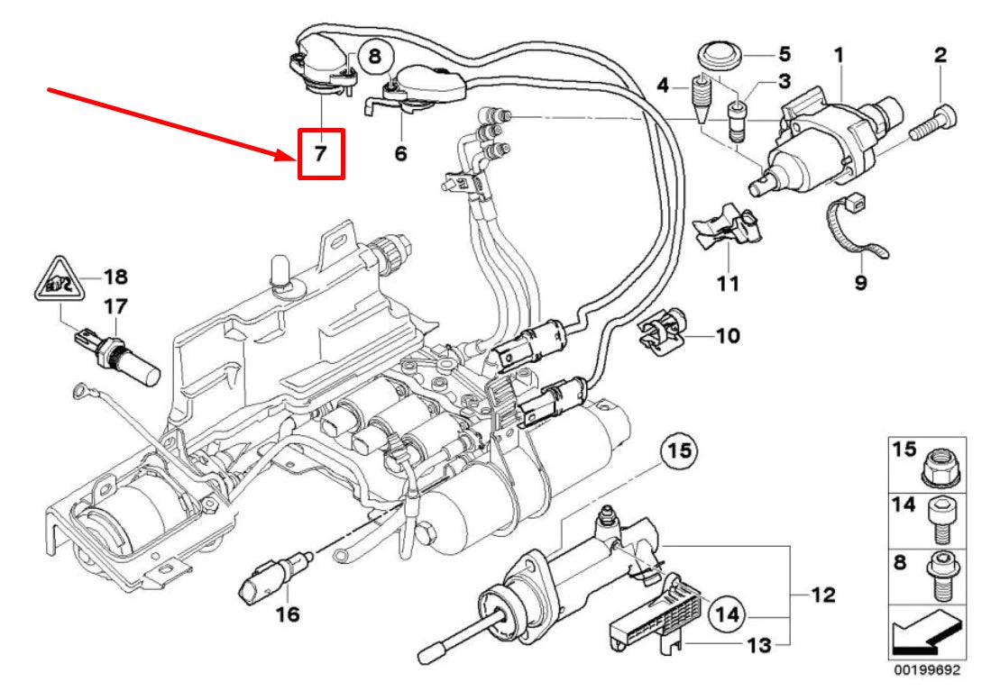 NEW BMW 5 E60 GEAR POSITION SENSOR 7507168 23427507168 ORIGINAL