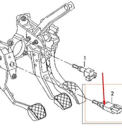 NEW AUDI A6 C5 CLUTCH PEDAL SWITCH SENSOR 7H0927189