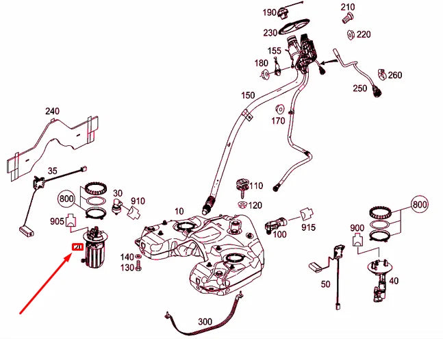 NEW MERCEDES-BENZ ML W166 FUEL PUMP DELIVERY MODULE A1664701794