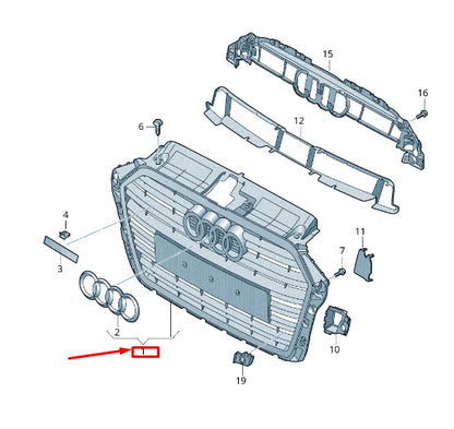 NEW AUDI A3 SPORTBACK 8V RADIATOR GRILLE 8V5853651M RN4 8V5853651MRN4