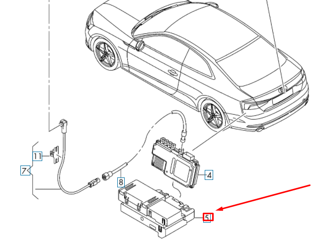 NEW AUDI A4 B9 PARKING AID SYSTEM CONTROL MODULE BRACKET 8W0907297 ORIGINAL
