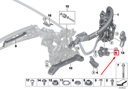 new bmw f33,f83 rear right module main bear.bracket 54377375258 7375258 original