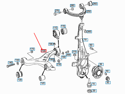 new mercedes-benz gle coupe c292 front lh lower control arm a2923300700 original
