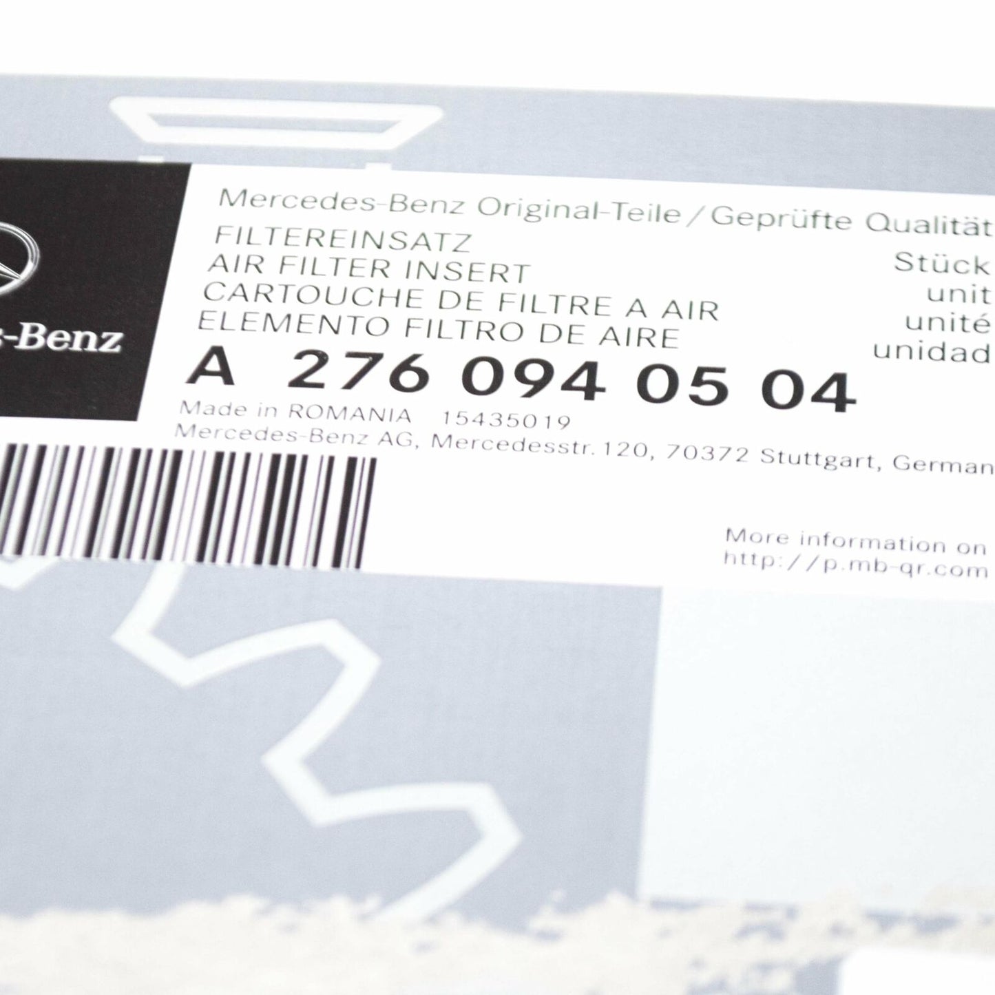 NEW MERCEDES-BENZ ML W166 ENGINE AIR FILTER A2760940504 ORIGINAL