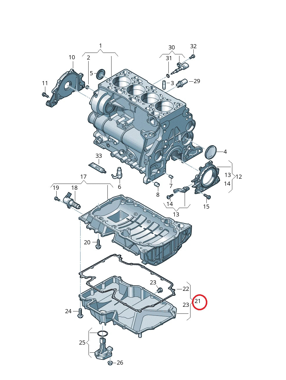 NEW AUDI A5 8W6 ENGINE OIL SUMP LOWER PART 05L103602B