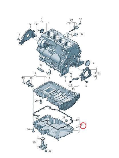 NEW AUDI A5 8W6 ENGINE OIL SUMP LOWER PART 05L103602B