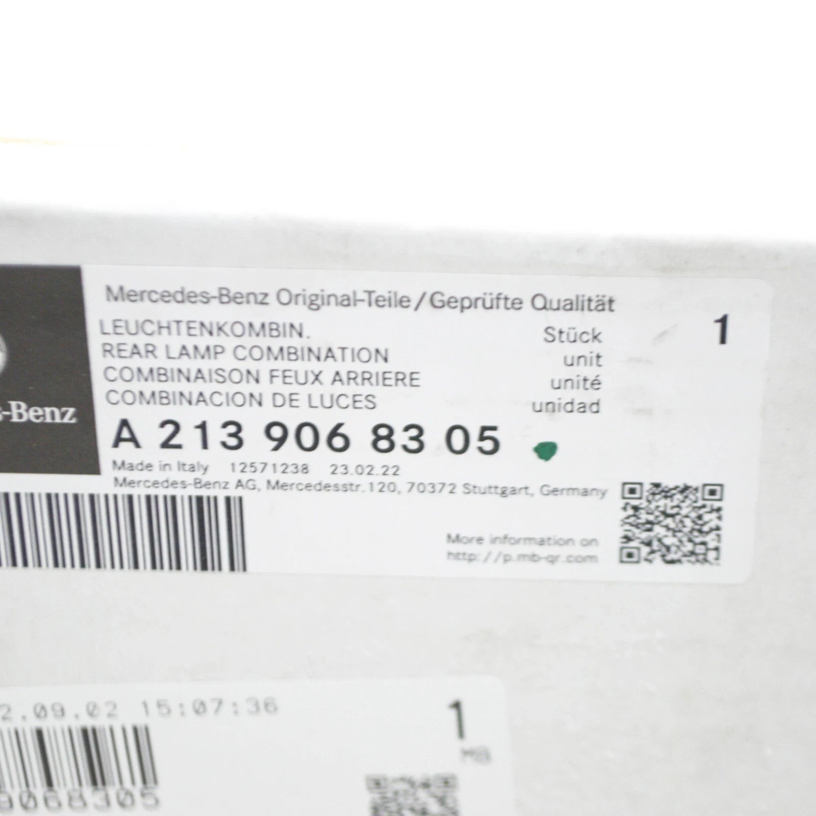 NEW MERCEDES-BENZ E W213 REAR LEFT TAILGATE TAILLIGHT A2139068305