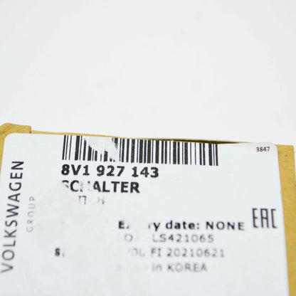 NEW AUDI A3 8V SPORTBACK AUTOHOLD SWITCH BUTTON LHD 8V1927143