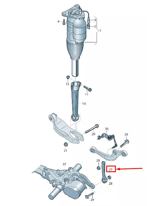 NEW AUDI A8 4N REAR STABILIZER COUPLING ROD 4N0505465H