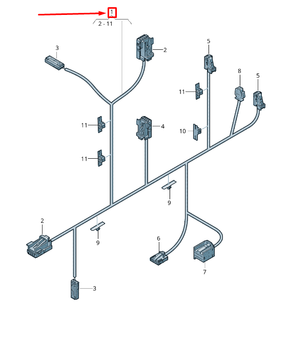 new audi a6 avant c7 door trim panel wiring harness 4g5971693d original