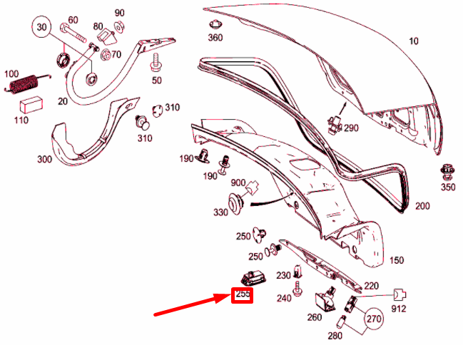 NEW MERCEDES-BENZ C W204 REMOTE TRUNK LOCKING SWITCH A2208211479 ORIGINAL