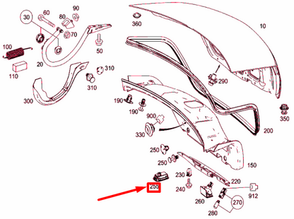NEW MERCEDES-BENZ C W204 REMOTE TRUNK LOCKING SWITCH A2208211479 ORIGINAL